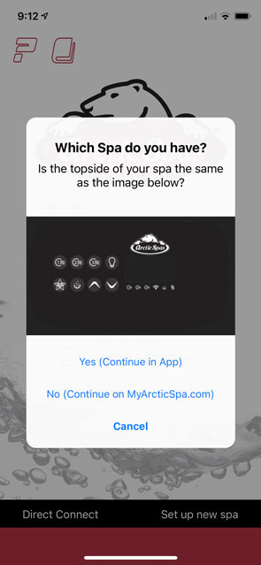 The arctic spa app with a question Which spa do you have