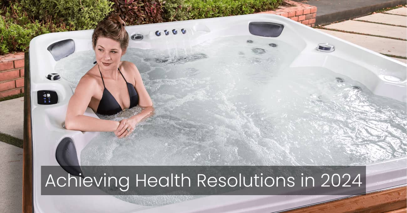 health resolutions 2024 - single woman in tub looking out