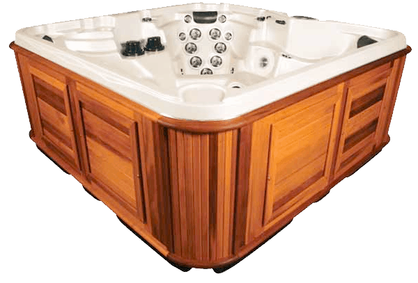 Side view of a Summit hot tub